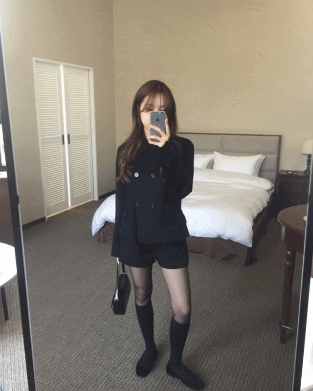 ベーシック半パンツ(冬ver)黒チャコール/ sm [ショートパンツ/半パンツ/冬半パンツ/コーディネートおすすめ/デイリー/ミニマル/y2k]