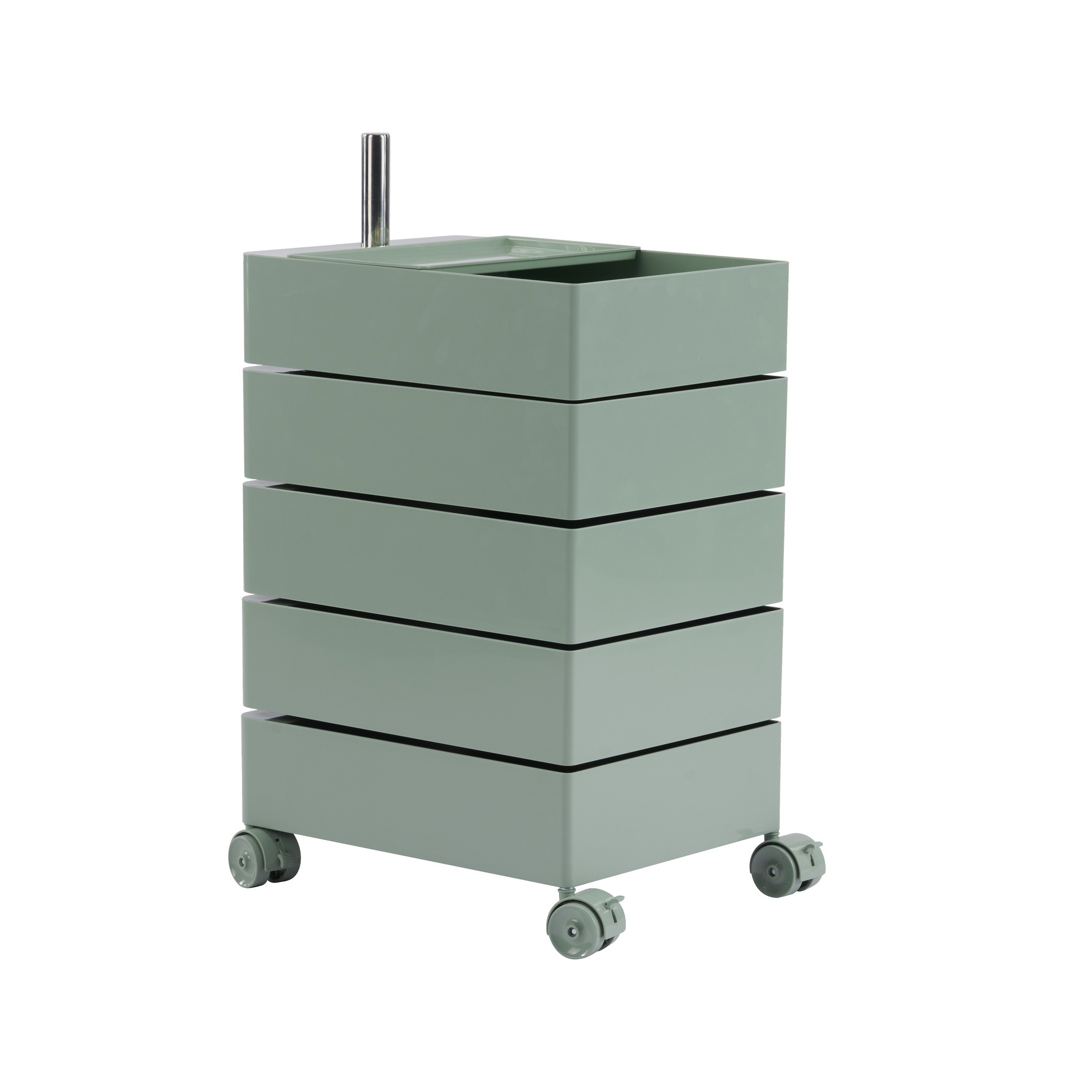 国内発送！A157【フォググリーン・ 5段】ワゴン キャスター付き ブレーキ付き おしゃれ トレイ キッチンワゴン 回転式 収納 ベビーワゴン キッチン収納 ラック サイドワゴン キッチン ドレッ