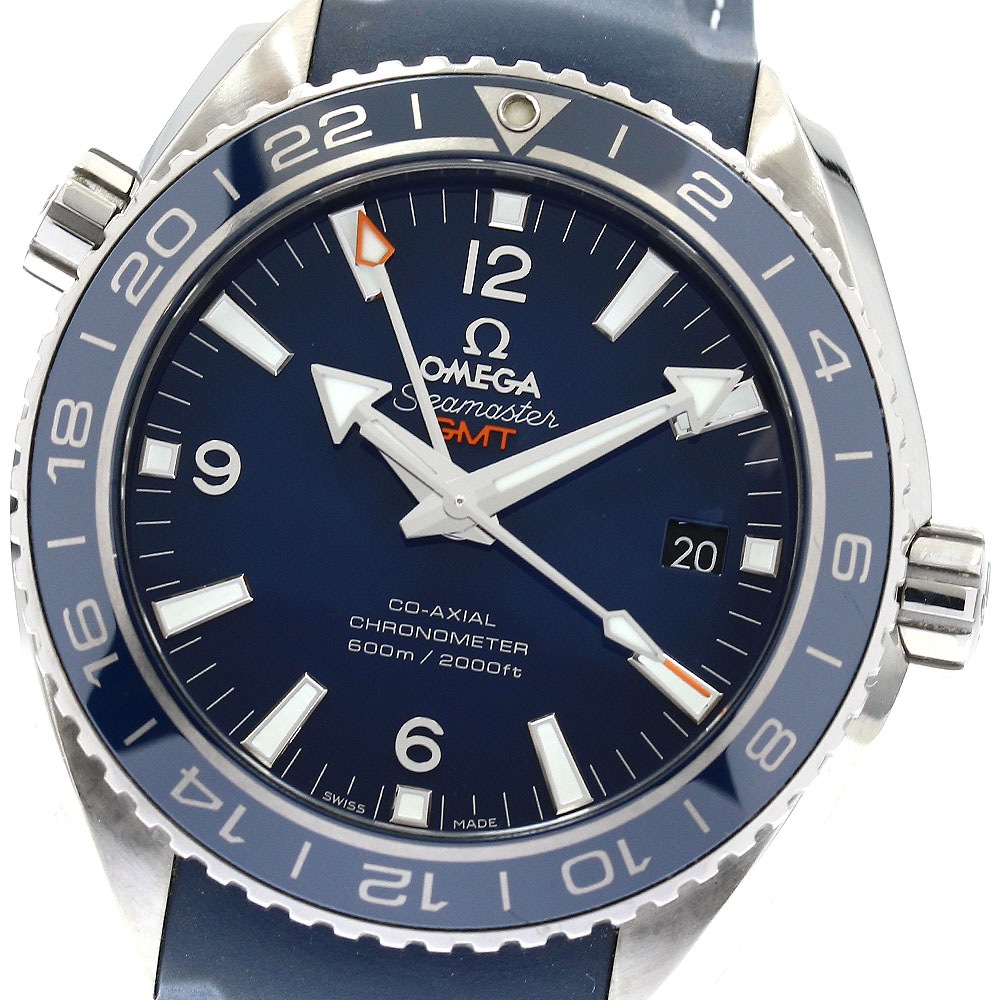 オメガ OMEGA 232.92.44.22.03.001 シーマスター プラネットオーシャン600M デイト GMT 自動巻き メンズ _877843【中古】