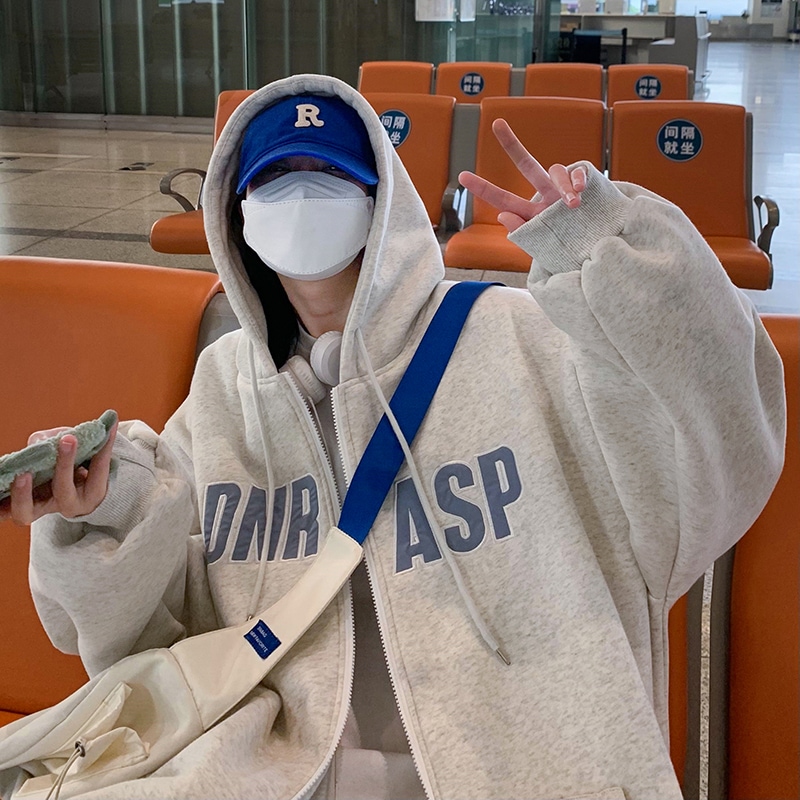 カーディガンセーターメンズ春と秋2023新しいアメリカンタイドフード付きジャケット 4,586円