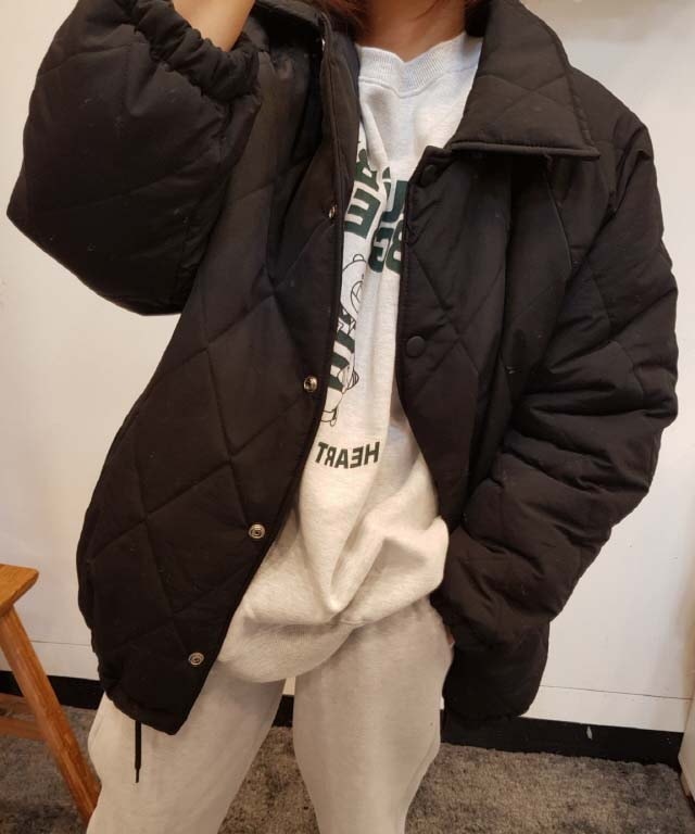 冬 オーバーフィット ミリタリーダウン 裏地 全体 ボア ボア ボア キルティング ジャンパー ビッグサイズ 5,424円