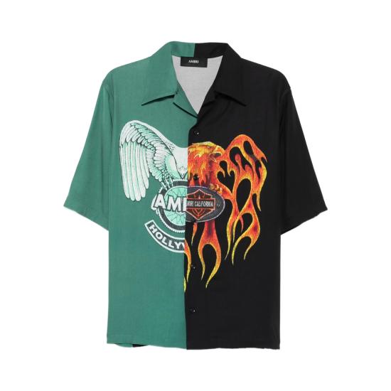 AMIRI Men Shirts AMTOSH1040 MULTI GREEN BLACK