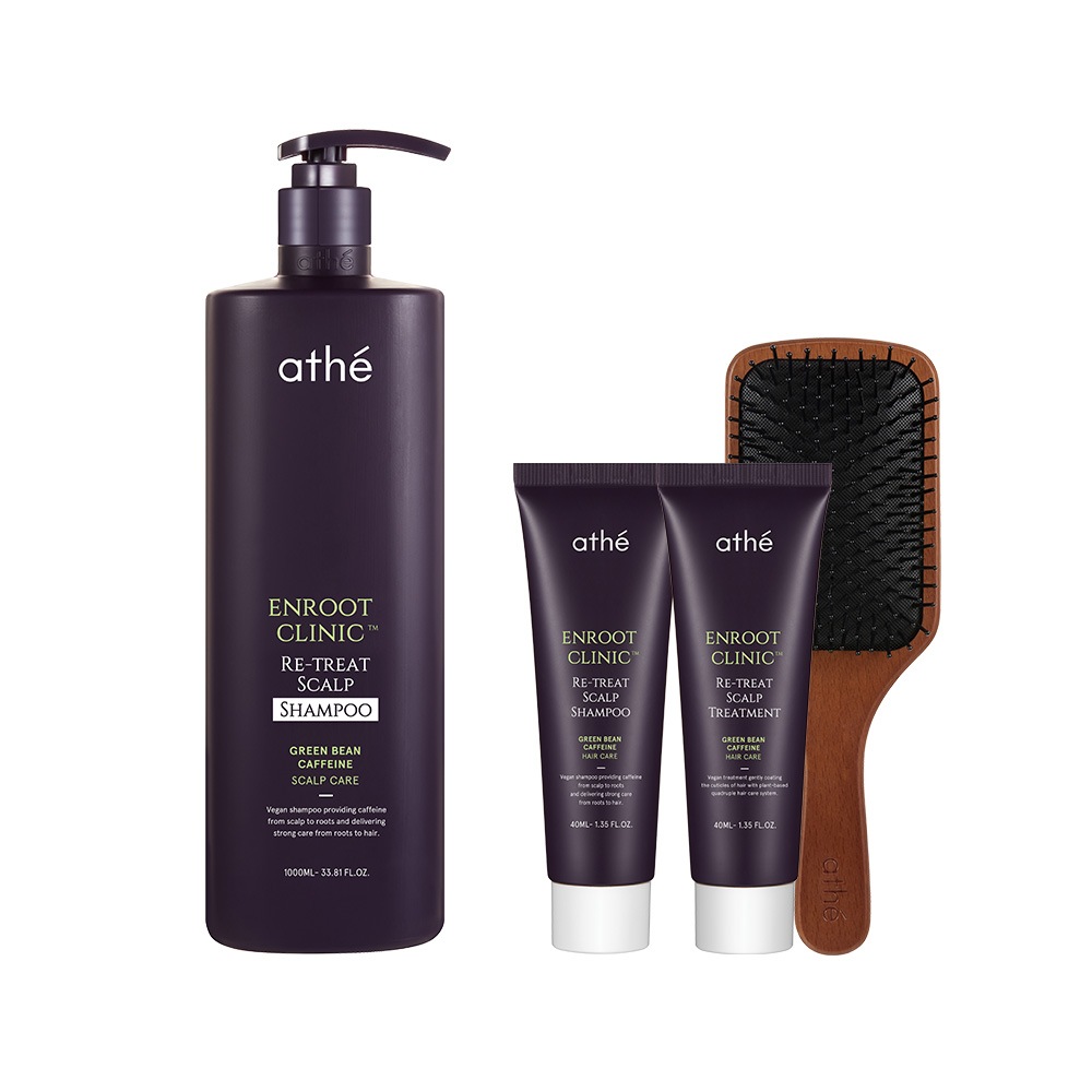 アテアンルートクリニックスカルフシャンプー1L+（ブラシシャンプー40.トリートメント40）