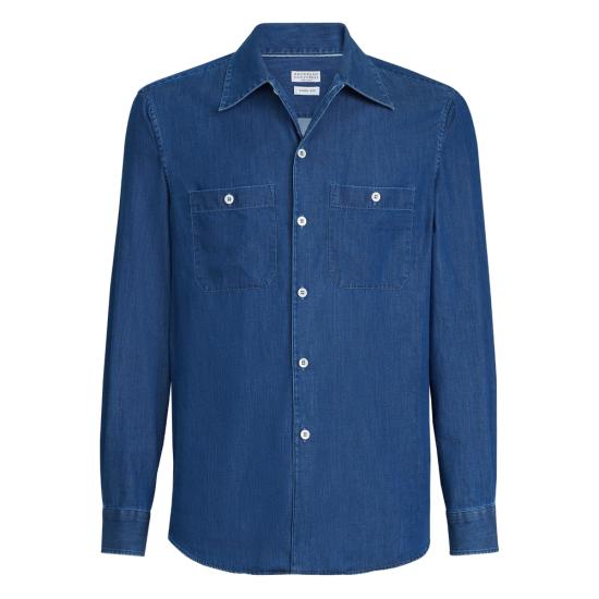 BRUNELLO CUCINELLI Men Shirts MR6830658 C003 BLUE