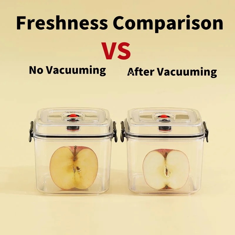 プラスチック製食品収納オーガナイザー 真空保管容器 冷蔵庫 シリアル用気密食品容器 大容量