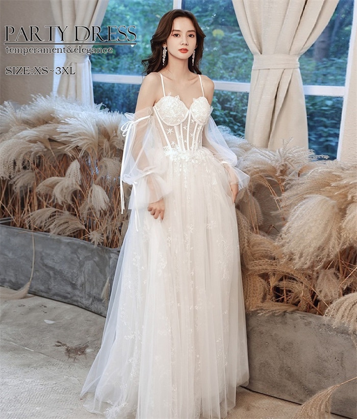 上品 フェミニン パーティードレス 成人式 ピアノ演奏会 発表会 ロング ウェディングドレス 二次会ドレス プリンセス お嬢様 イブイングドレス キャミソール セクシー aライン おしゃれ レディース