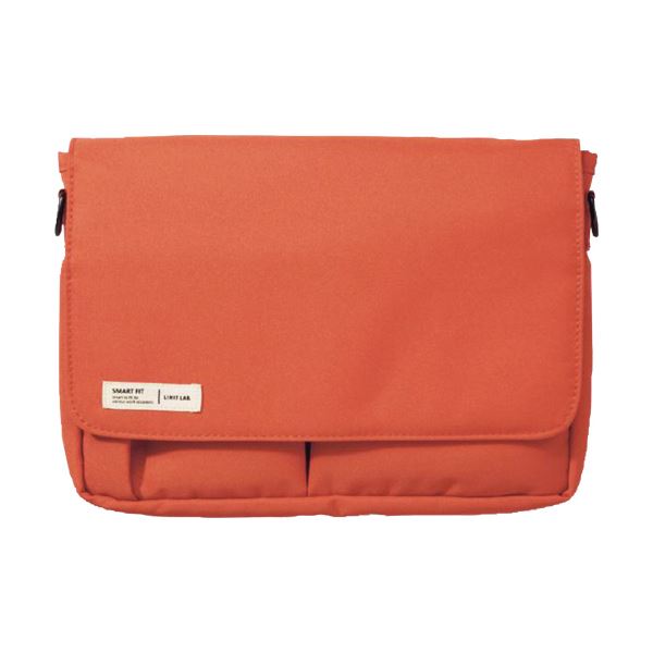 (まとめ) リヒトラブ SMART FITキャリングポーチ A5 オレンジ A-7575-4 1個 (×10セット)