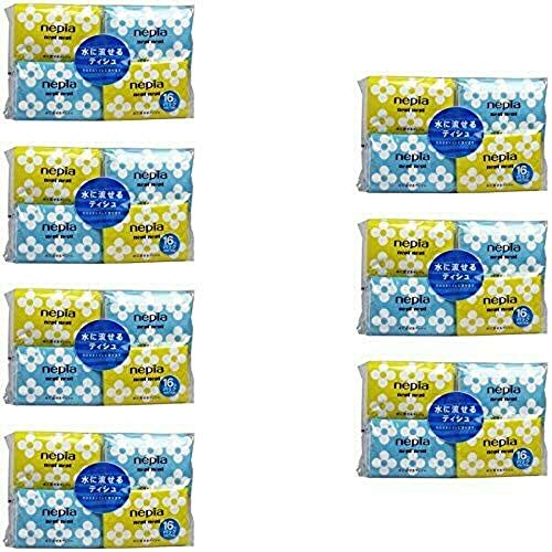 【まとめ買い】ネピア 水に流せるポケットティシュ 16個パック【×7個】