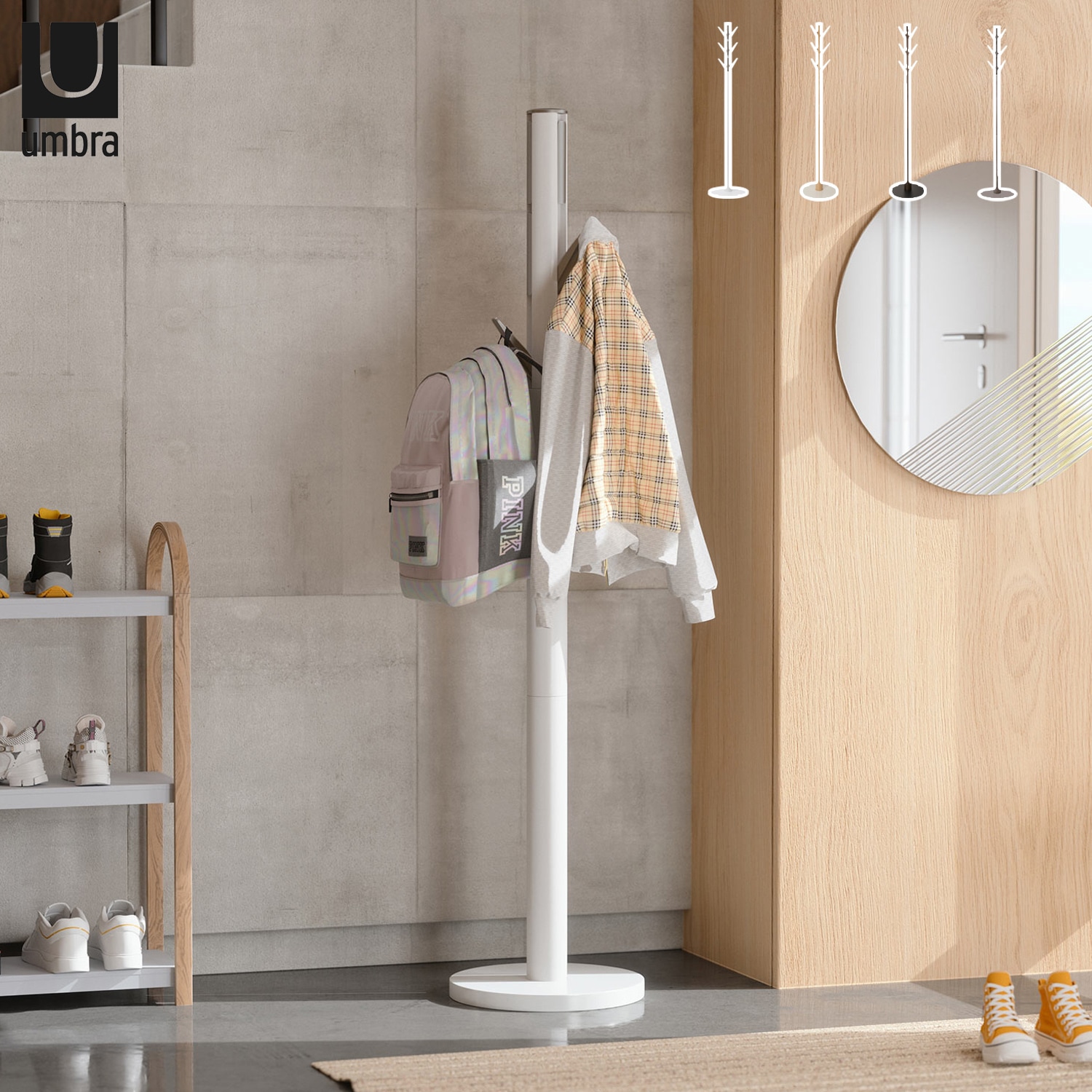 コートフック コートハンガー コート掛け フラッパー コートラック フリップ式フック コンパクト フック部分開閉可能 2320361