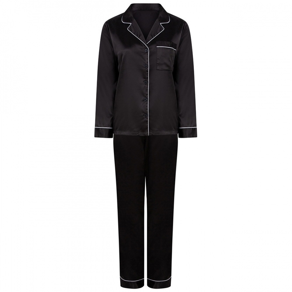 (英国より直送) タオルシティ レディース/レディース サテン ロング パジャマ セット