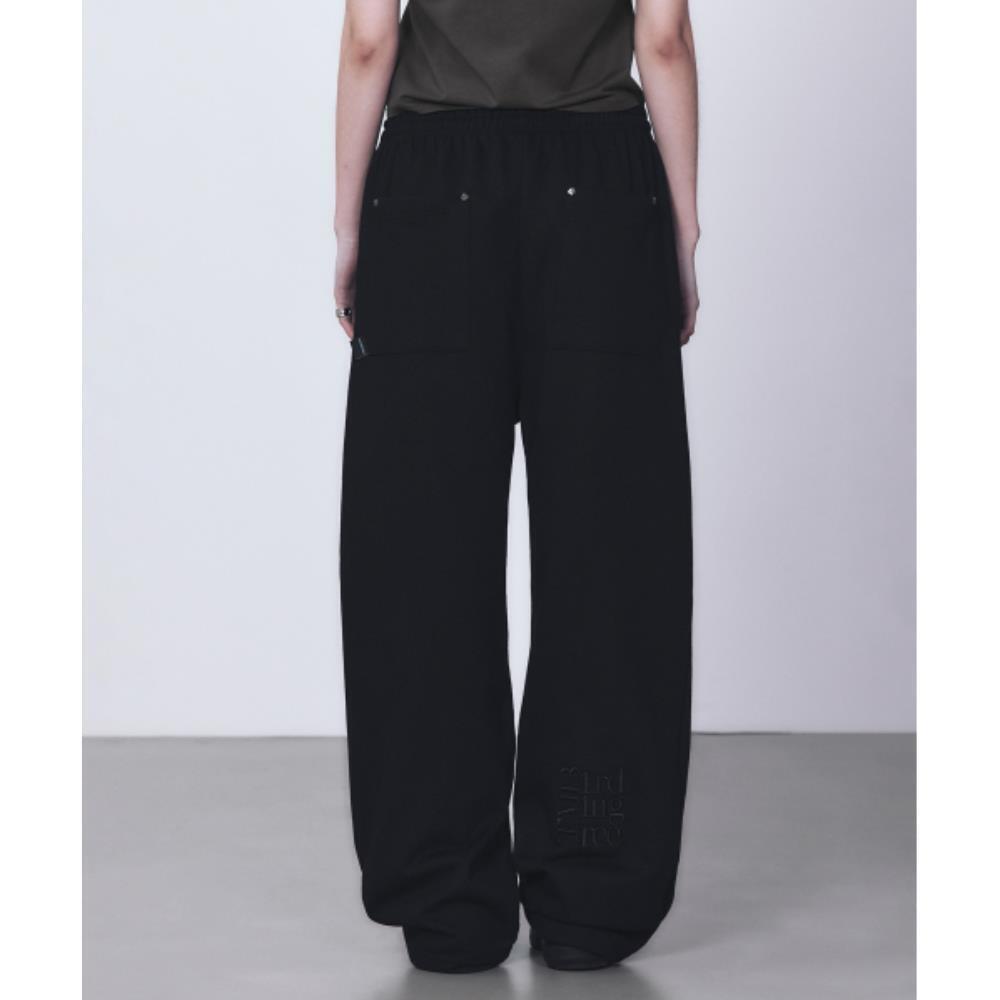 TREEMINGBIRD TMB Square Logo Sweat Pants Black TMB246P