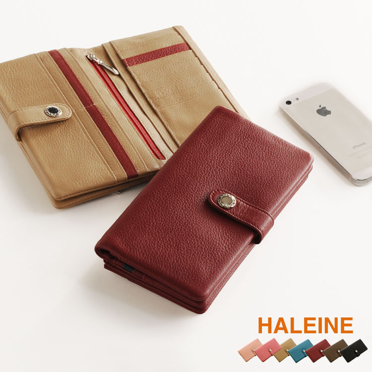牛革レザースマホ長財布