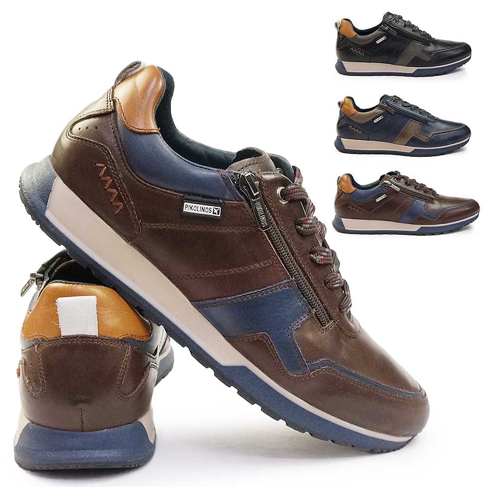 靴 メンズ スニーカー M5N-6010C3 レザー PK-442C3 本革 カジュアルシューズ サイドジップ