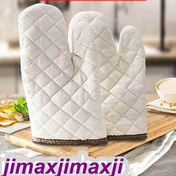 新生活 両手セット 鍋つかみ 耐熱ミトン キッチンミトン 両手 断熱 オーブンミトン なべつかみ 長めミトン 厚手 おしゃれ 家庭用 業務用 プレゼント