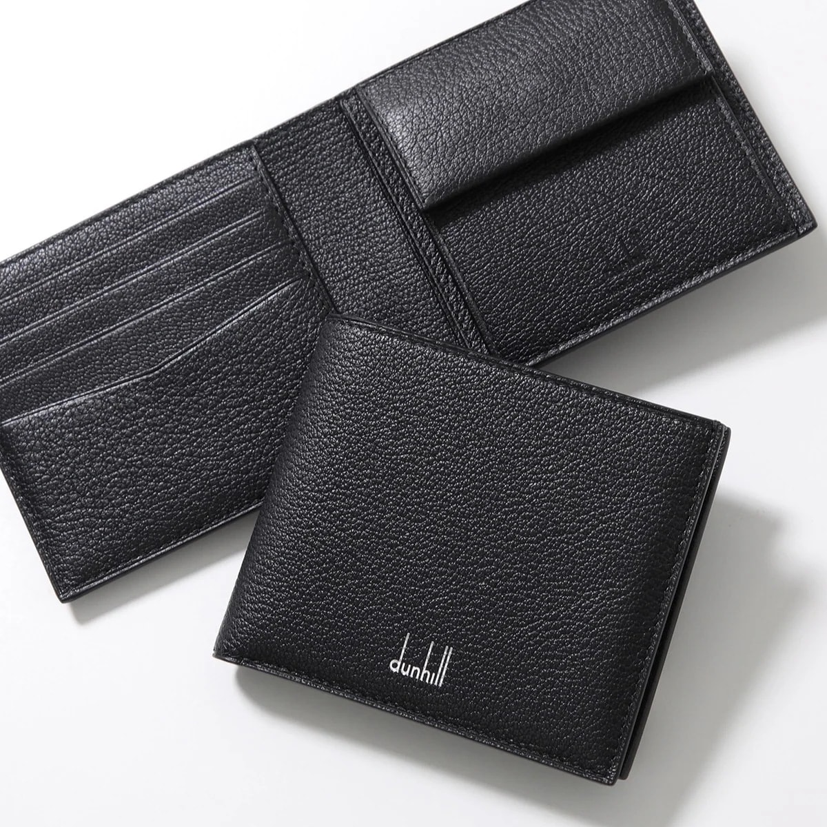 Dunhill ダンヒル 二つ折り財布 DUKE FINE LTR 4CC&CP BILLFOLD デューク DU20F2320GS メンズ レザー ミニ財布 小銭入れあり ロゴ 001