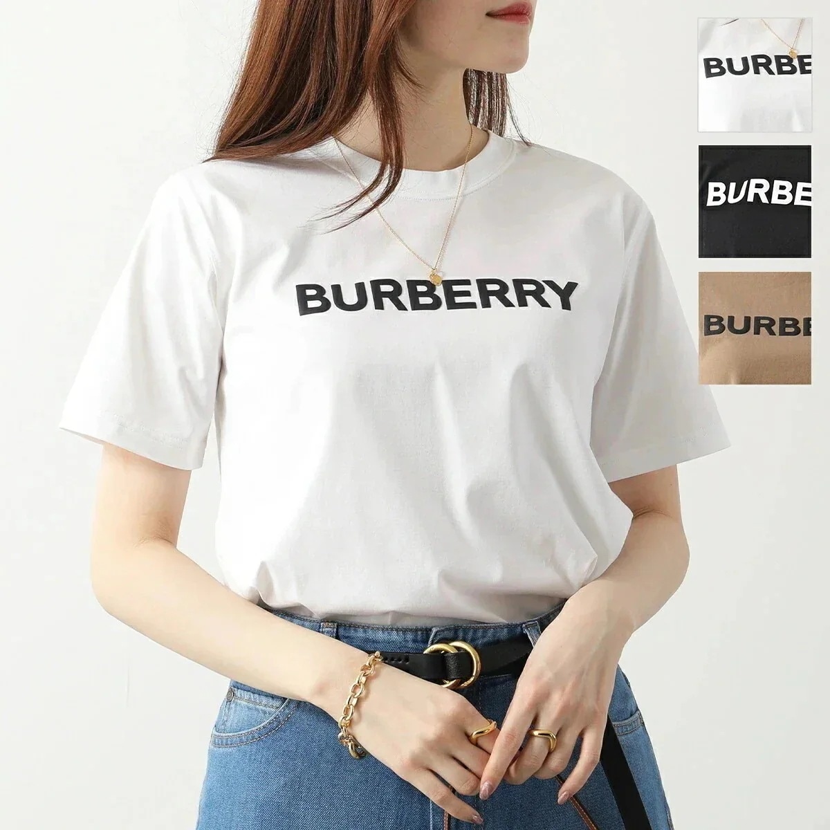 BURBERRY バーバリー Tシャツ MARGOT BRN ORG 8080325 8080324 8080427 レディース 新ロゴ 半袖 クルーネック カ