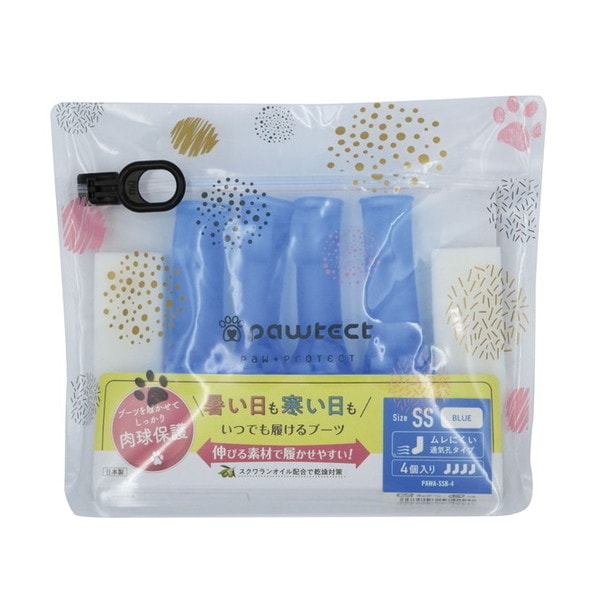 ピカコーポレイション 犬用オールシーズンブーツ パウテクト 通気孔タイプ SSサイズ ブルー 5,388円