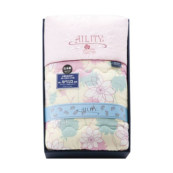 AILITY 東レ抗菌防臭わた(セベリス)入り 肌掛ふとん ピンク L8047040掛け布団