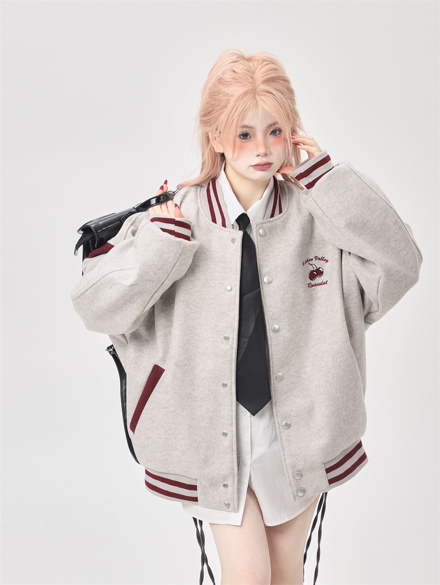 2025春夏 韓国っぽ かわいい レディース ノーカラースタンドネックアウターブルゾン羽織りお出かけ長袖セクシーシルエットトップスサイドスポーティーカジュアルファッション系サイズお出かけフル丈トラック