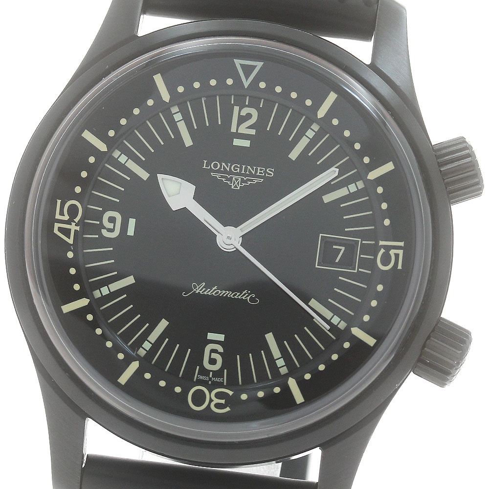 ロンジン LONGINES L3.774.2 レジェンドダイバー デイト 自動巻き メンズ 箱・保証書付き_883661【中古】