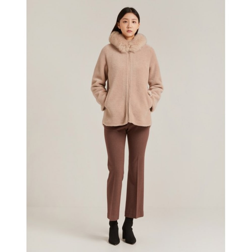 (オリビア・ローレン) フォックスファーフード付きマスタングジャンパー_VOBJFWWA351