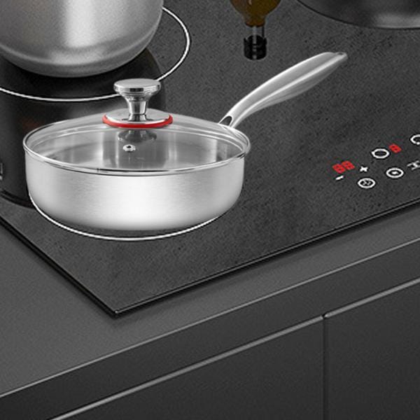 フライパン 多用途 ハンドル付き ステンレススチール 家庭用 レストラン キッチン用 直径24cm