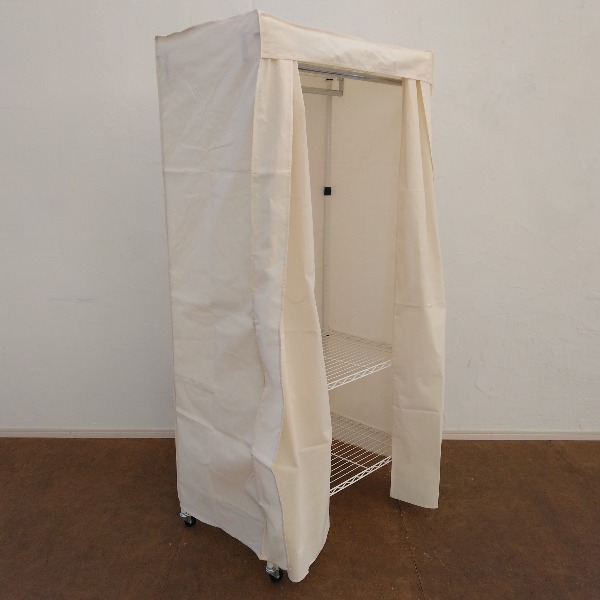 ハンガーラック ホワイト 洗えるカバー付き頑丈ハンガーラック コートハンガー パイプハンガー クローゼットハンガー 洋服掛け スリム 棚付き 可愛い おしゃれ