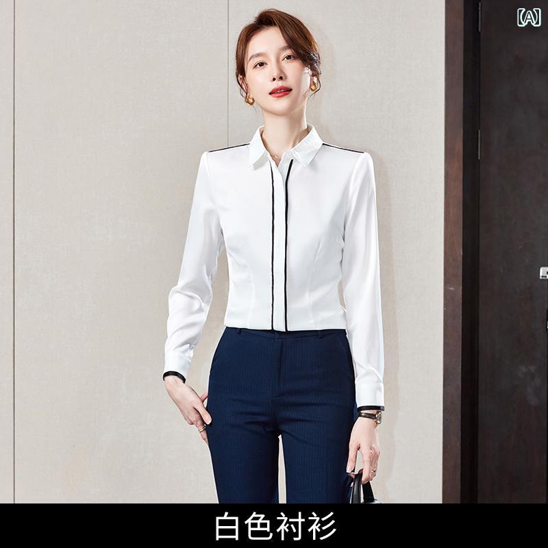 スーツ レディース ビジネス おしゃれ 通勤 オフィス フォーマル 入学式 卒業式 上品 エレガント シャツ 春夏 ファッション 職場 営業 インナー
