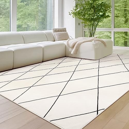 HAOCOO カーペット 洗える 185х185cm ラグ オールシーズン適用 ふわふわ すべり止め 低反発 防音 室内用 長方形 ラグマット 約2畳 アンティーク 抗菌防臭 幾何学柄 北欧風 ホット