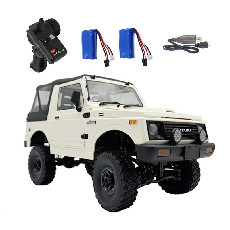 スズキ ジムニー(JA11C)ソフトトップ 幌車 1/10 アウトドア ラジコン 4WD 四輪駆動 RCカー ロッククローリング クローラー バッテリ