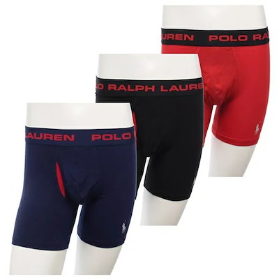 RALPH LAUREN 下着 ボクサーブリーフ3枚セット LLB2P3 Qoo10] POLO Ralph Lauren インナー パンツ 下着 ボクサー