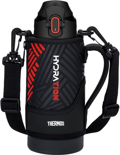 サーモス 水筒 真空断熱スポーツボトル 800ml ブラックオレンジ 保冷専用 子供用 ポーチ付き 肩に優しいストラップ FJS-800F BKOR 4,609円