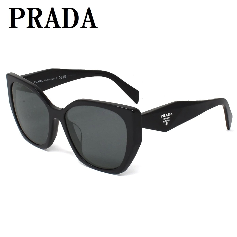 PRADAプラダ PR19ZSF 1AB5S0 56 サングラス アイウェア メガネ 眼鏡 UVカット 紫外線カット ダークグレー ブラック