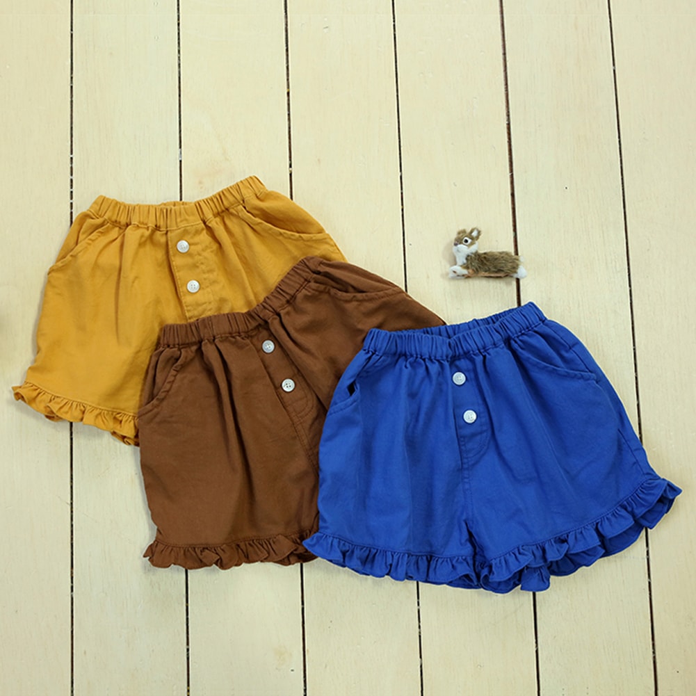 送料無料ラウンドカンパニーAmber bello pants アンバー べロー パンツ 女子 女の子 キッズ ガールズ 子供服 韓国 ショート パンツ フリル ファッション