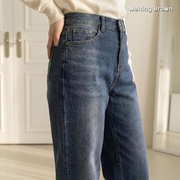 女性用冬ジーンズボンディング裏地付きストレートジーンズ