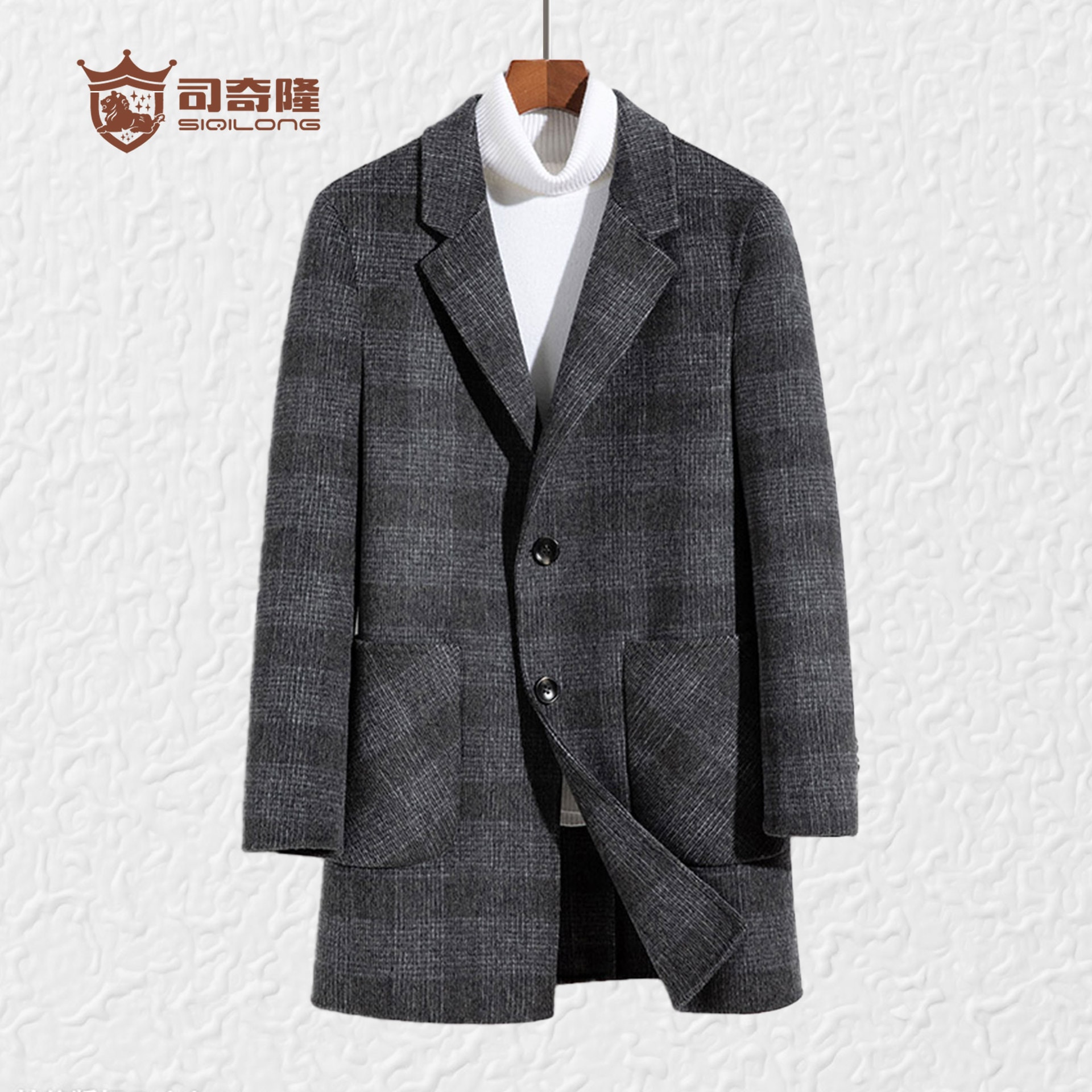 秋冬 防寒着 韓国ファッション コート メンズ ロング コート 大きいサイズ トレンチコート ビジネスコート アウター 秋冬 通勤 かっこいい シンプル 定番 30代40代50代60代毛のコートの男性