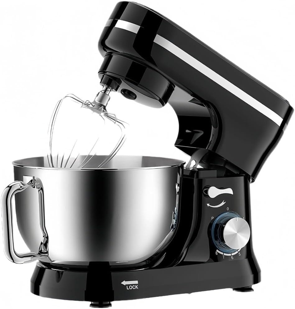 スタンド ミキサー パンこね機 パンニーダー 4.7L 大容量 8段階速度調節 1500W 低騒音 76db 防滴設計 3種アタッチメント付き 多機能 卓上 家庭用 業務用 生地こね 泡立て ケーキ