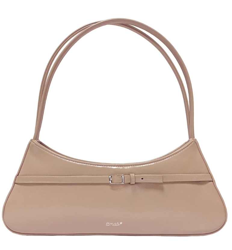 [Ttmab]ミニバックルスモールバゲットミニバックルスモールバゲットバッグlatte beige