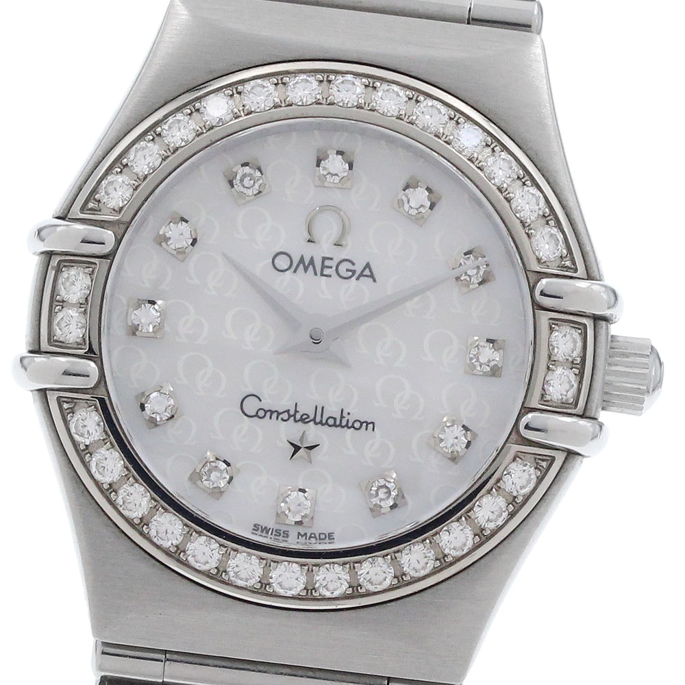オメガ OMEGA 1460.75 コンステレーション 12P ダイヤベゼル クォーツ レディース _965364【中古】