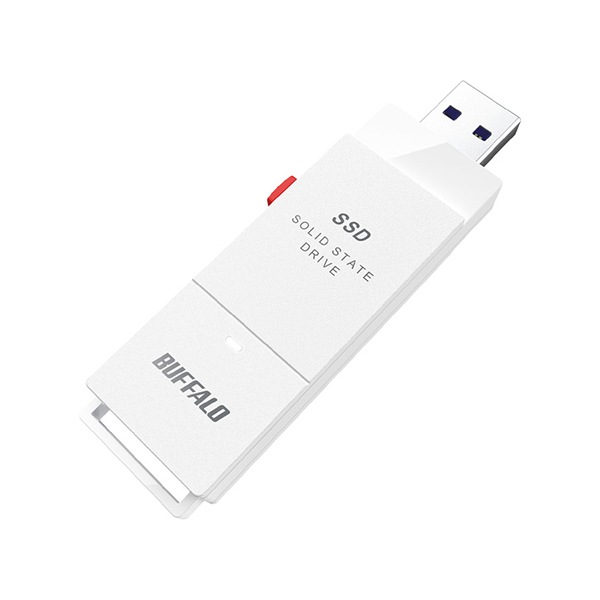 SSD-SCT500U3-WA PC対応 USB3.2(Gen2) TV録画 スティック型SSD 500GB ホワイト Type-C付属