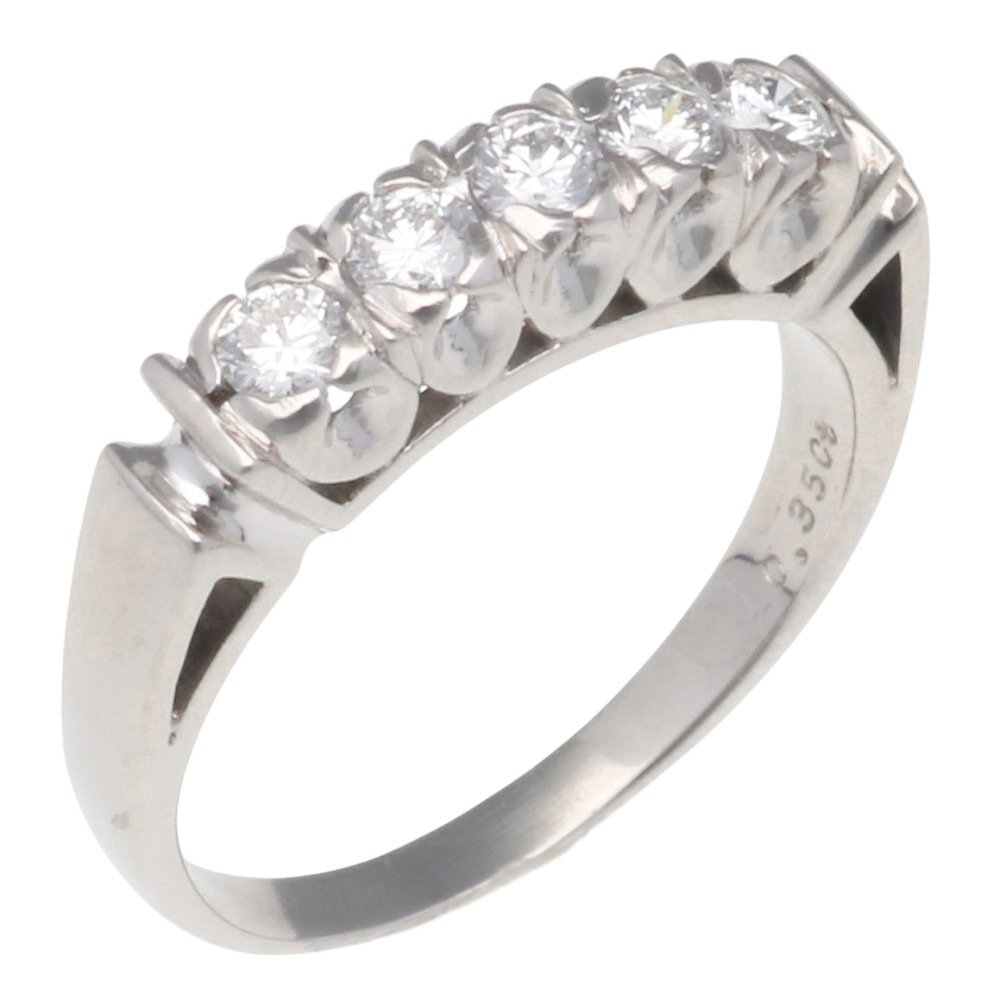 リング 指輪 12号 Pt900プラチナ ダイヤモンド 0.35ct 中古 美品