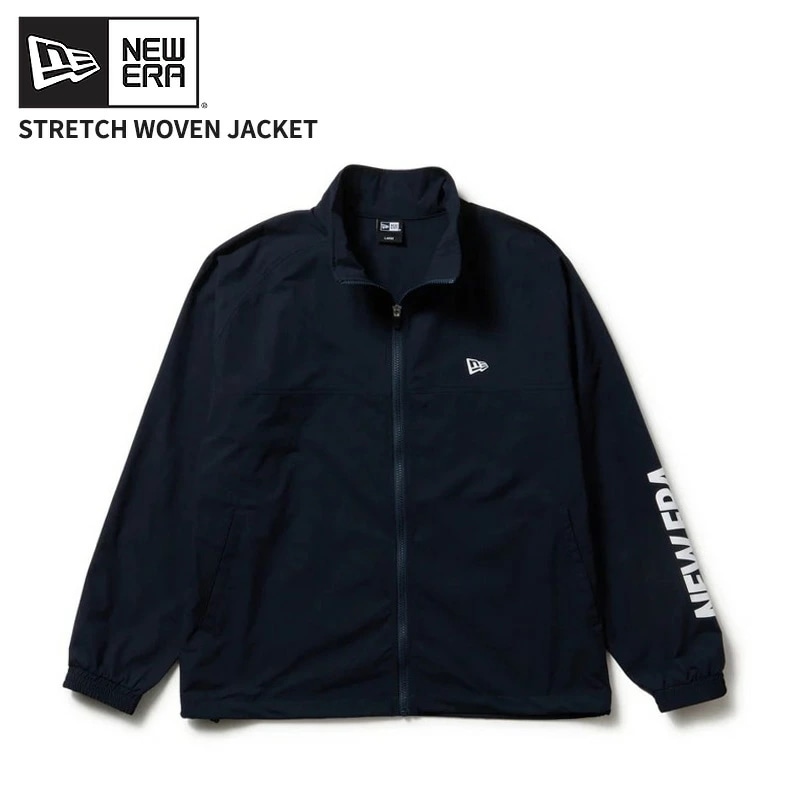 ニューエラ メンズ トレーニングウエア アウター NEW ERA ストレッチ ウーブンジャケット ネイビー パフォーマンスアパレル 14674800