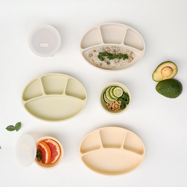 【BLUEMAMA】シリコン吸引プレート+吸引ボウル2点セットNEWカラー(MODUI)