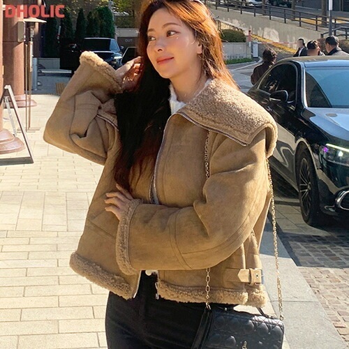 ビッグカラームートン風ジャケット