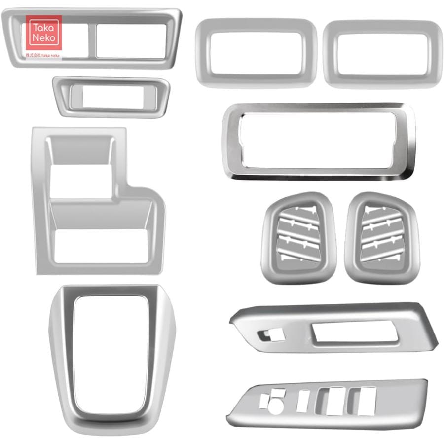 スズキ スペーシアに適用 MK53S 2017年2023年 11pcsセット 前席エアコンベンド カバーフロアシフトカバードアハンドルフレームウイン