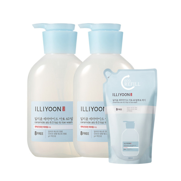 【illiyoon】セラミドアト6.0タプツトウォッシュ500ml 2本+500ml詰替