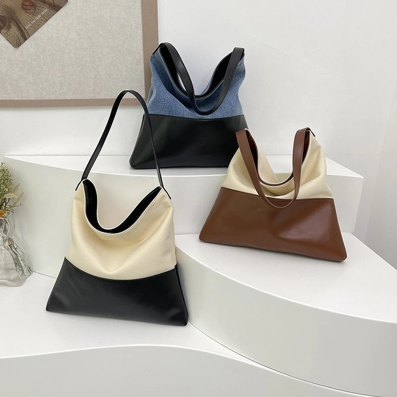 帆布 ズック デニム シンプル 手提げバッグ 大容量トートバッグ 高級感 ズックバッグ かたかた掛け