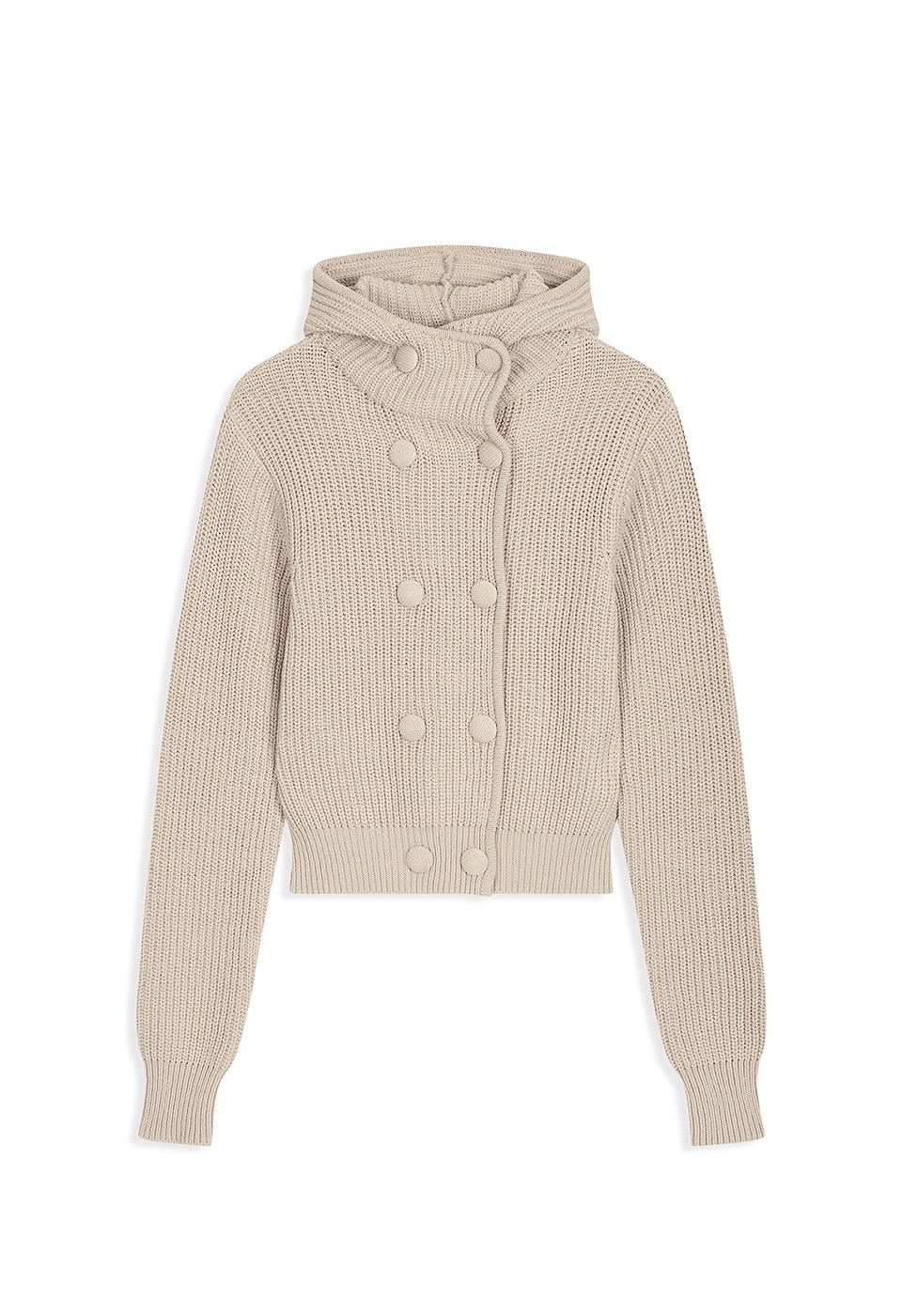 【OPEN Yy】 26SS HOODED BUTTON CARDIGAN : BEIGE