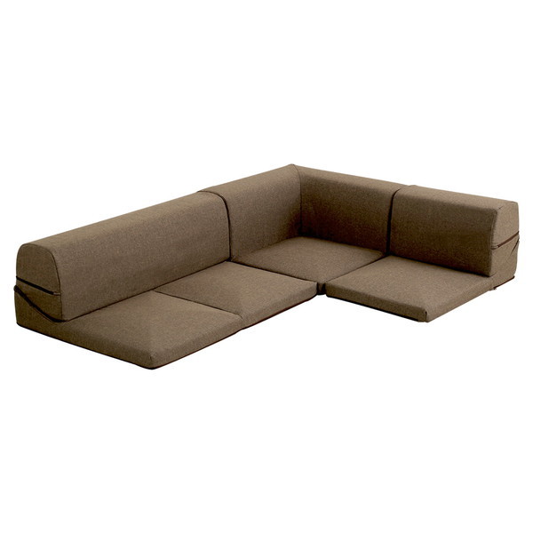 ホームテイスト SH-07-LTN カバーリングコーナーローソファ Lantana-ランタナ- (カバーリング コーナー ロー 単品) ブラウン メーカー直送