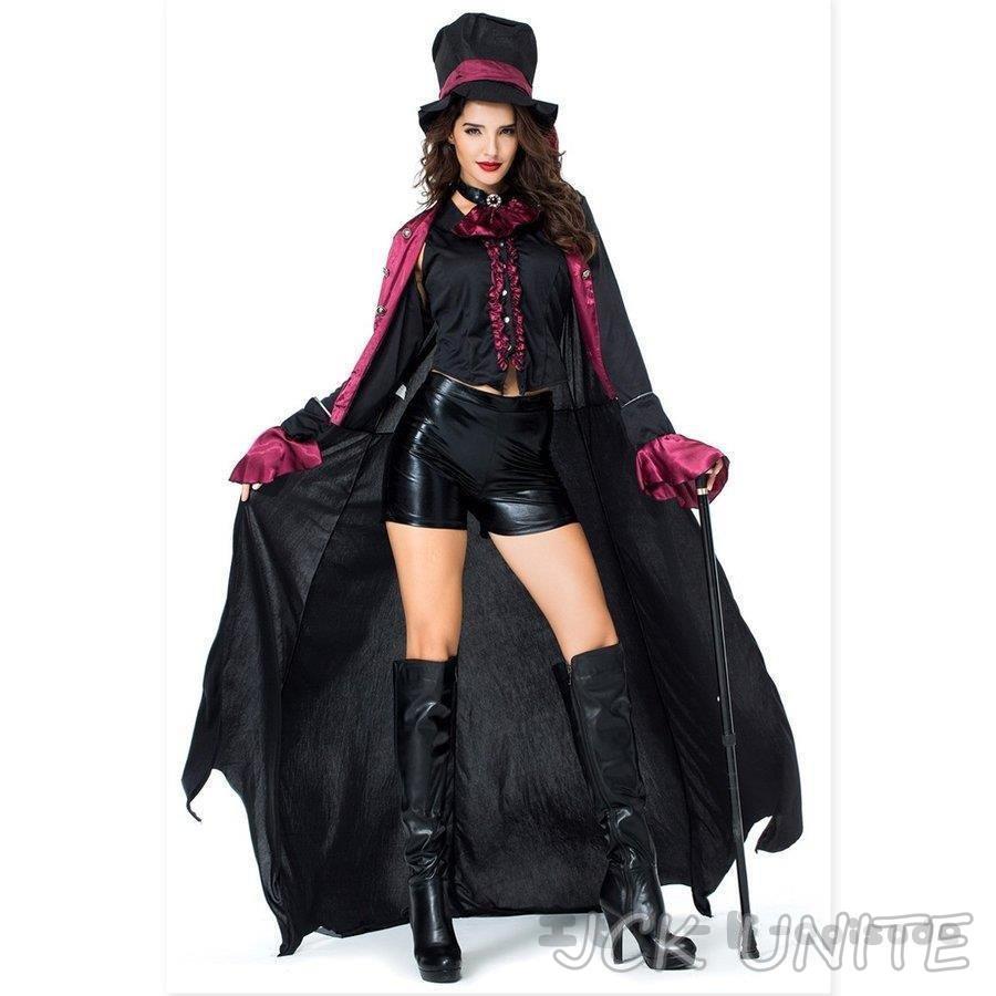 2019新作S-L jckunite 衣装 大人用 女性用 吸血鬼 伯爵 コウモリ バンパイア コスプレ衣装 コスチューム jckunite 衣装 レディース ガールズ ハロウィン
